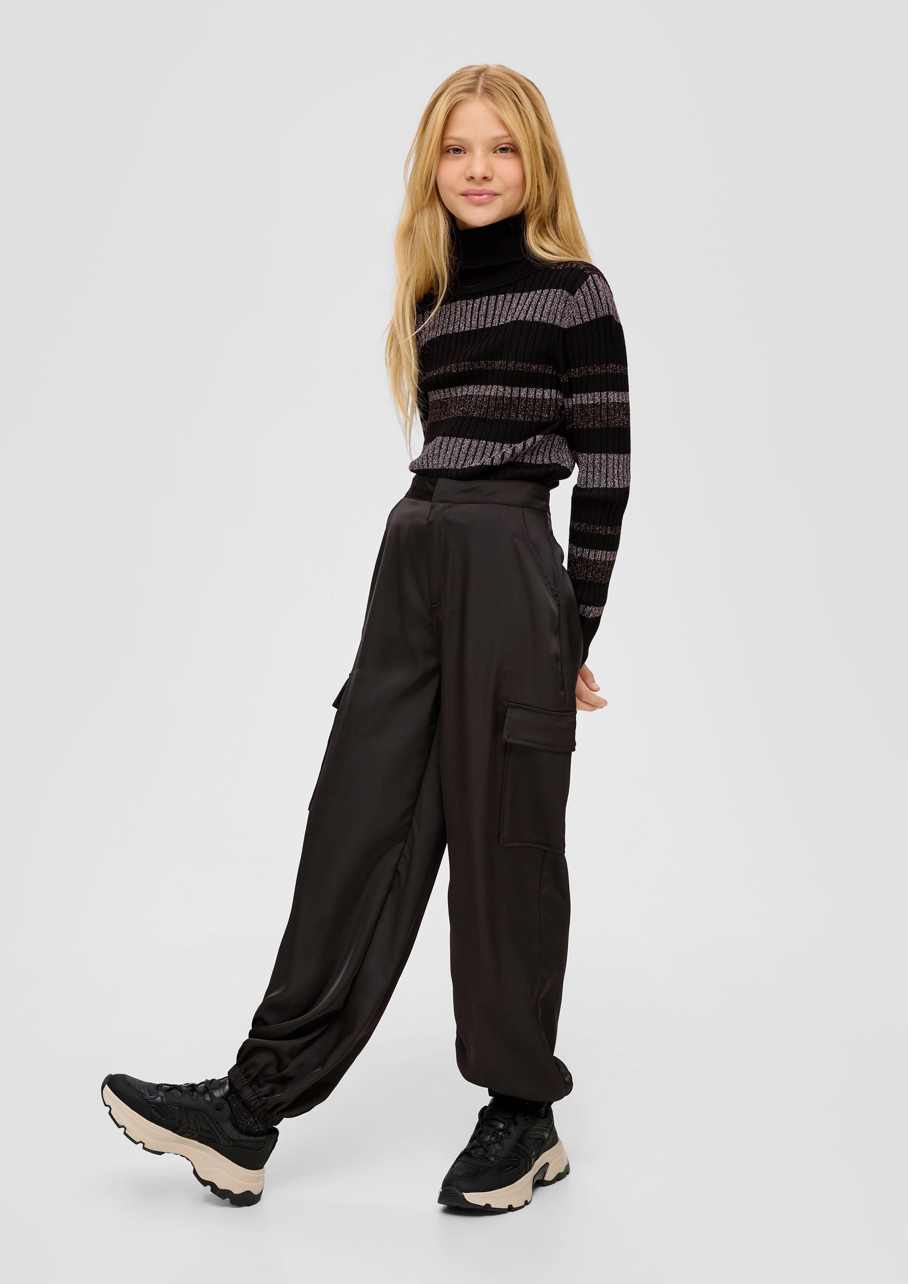 Loose: Parachute-Hose aus Satin  2138424-9999