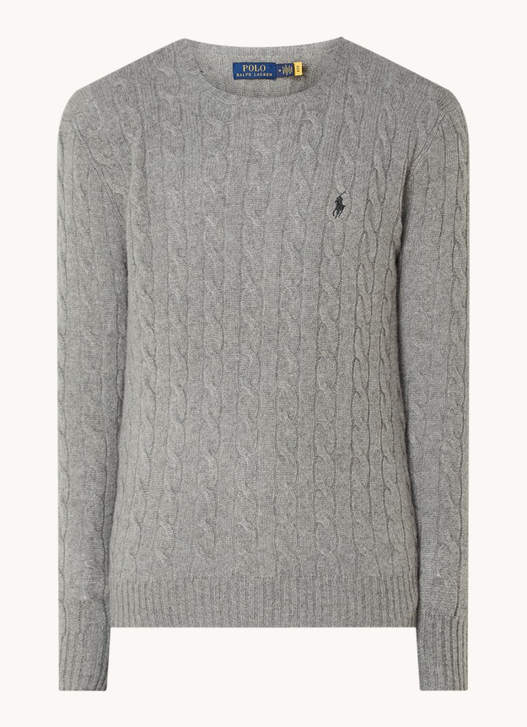 Ralph Lauren Cable-knit sweater in cashmere blend with logo embroidery