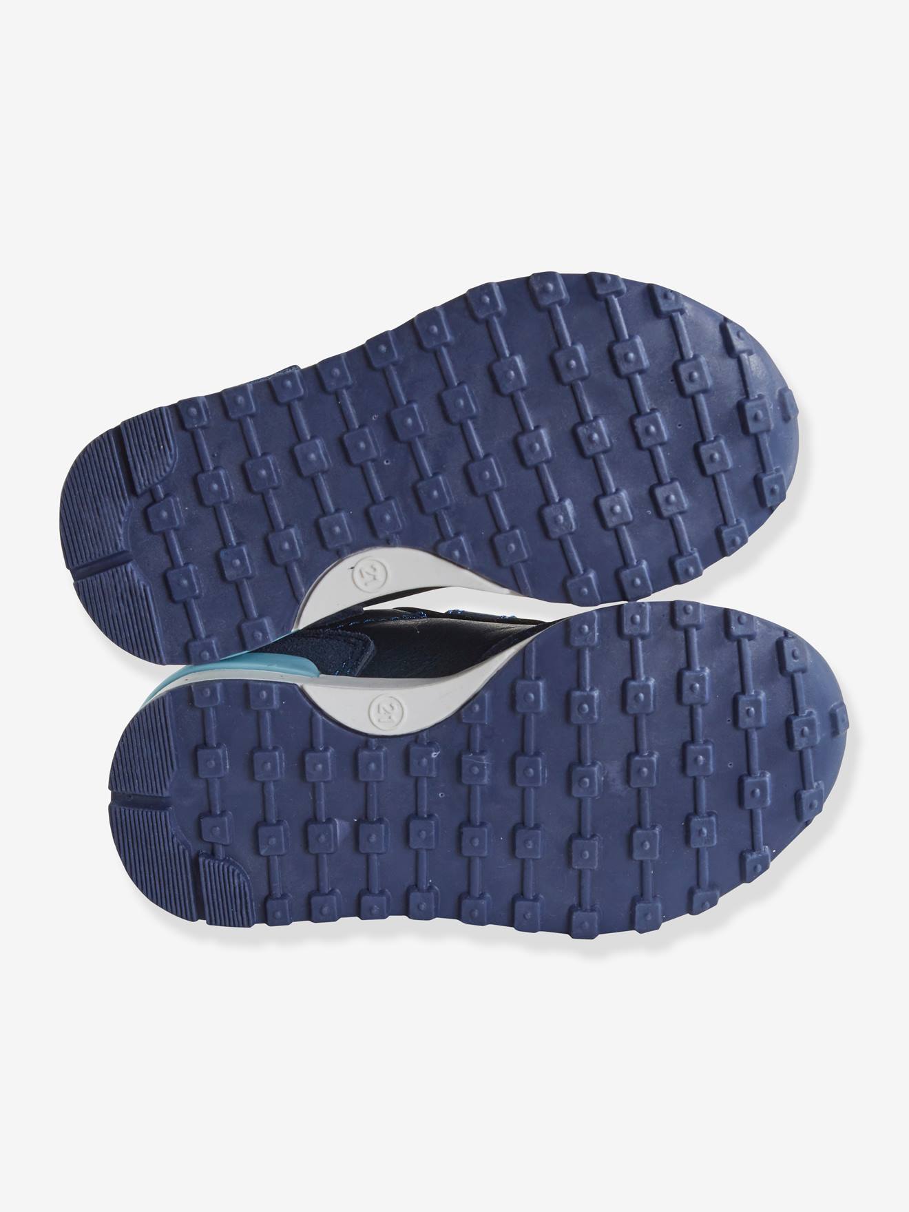 Vertbaudet Jungen Baby Sneakers, Klett - grau