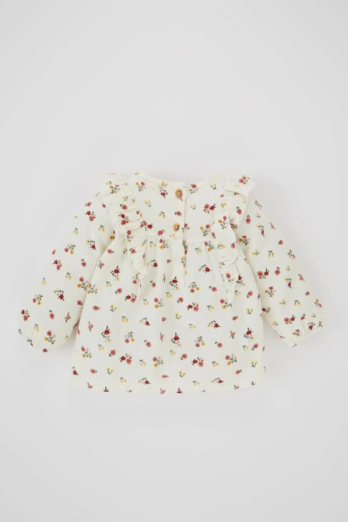 DeFacto  Twill-Langarmshirt mit Rundhalsausschnitt für Baby-Mädchen