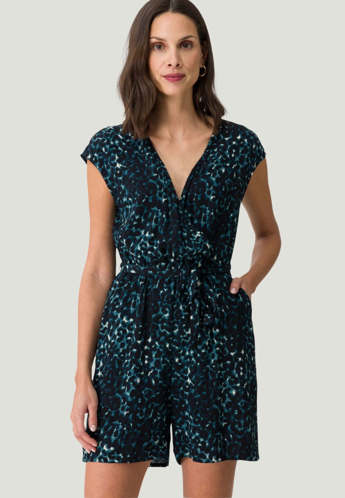 Jumpsuit mit Leoprint