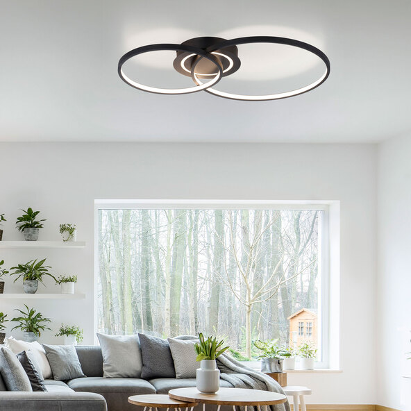 LED-Deckenleuchte ASMINA, schwarz