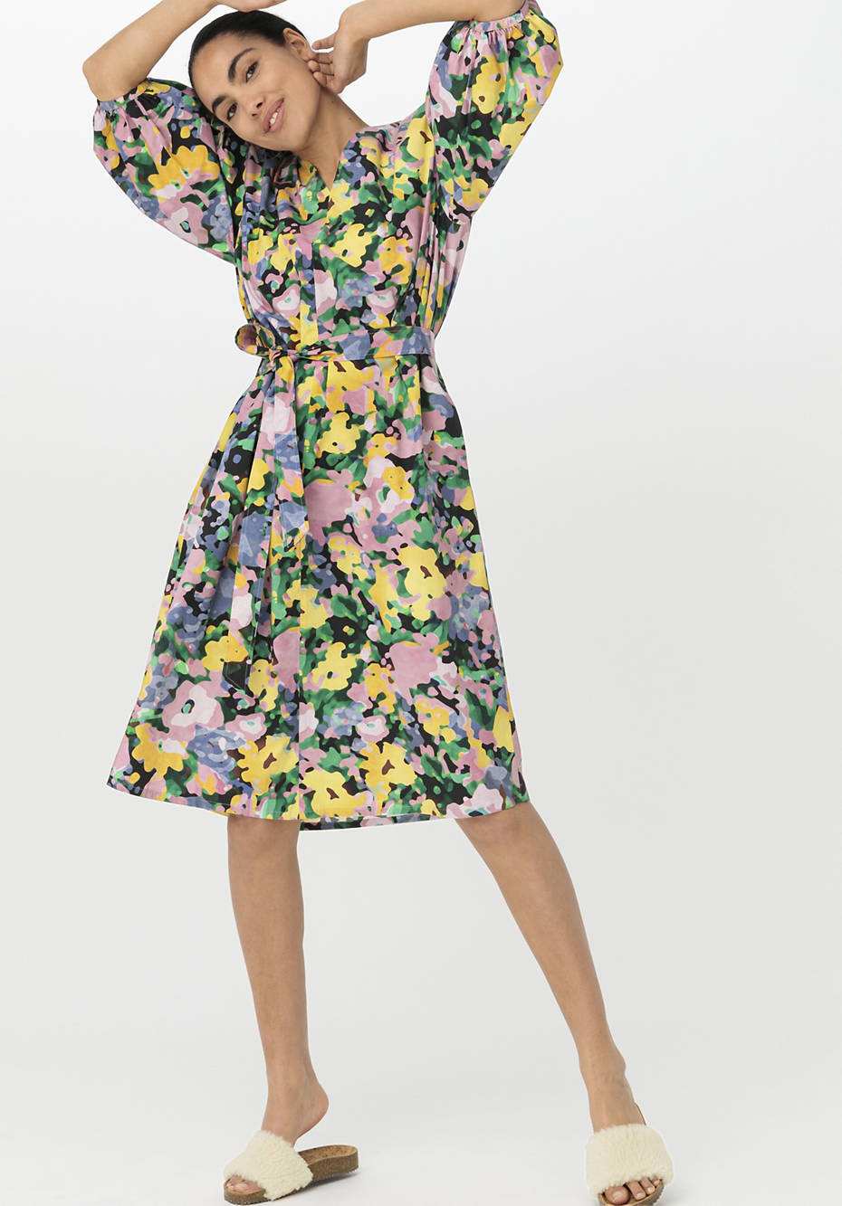 Midi-Kleid aus reiner Bio-Baumwolle