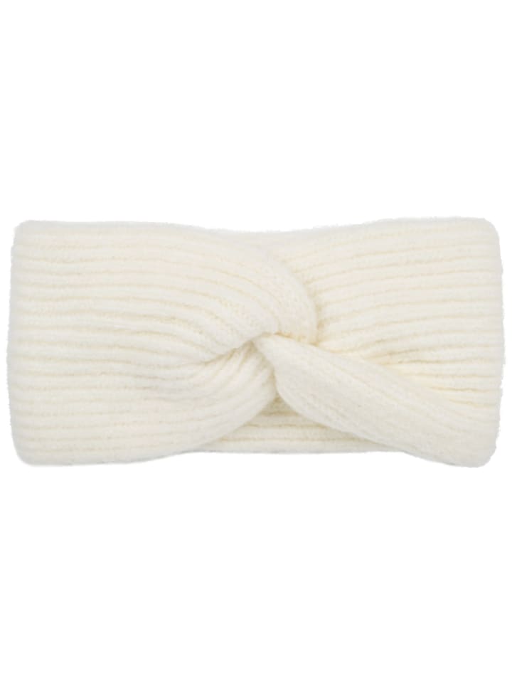 styleBREAKER Strick Stirnband mit Perlrippen Muster und Knoten in Creme günstig kaufen onesize