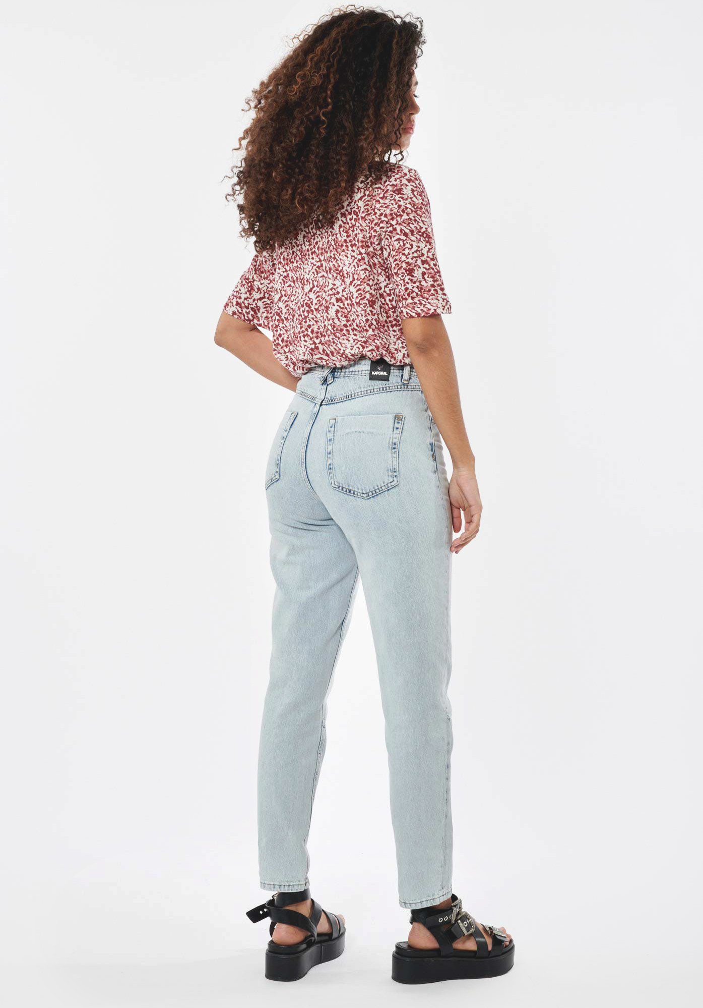 BELLA  Jean Mom Femme en 100% coton