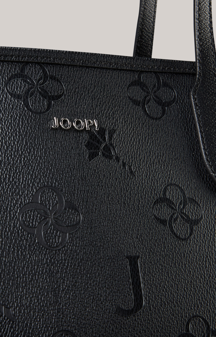 Shopper Decoro Stampa Lara in Schwarz