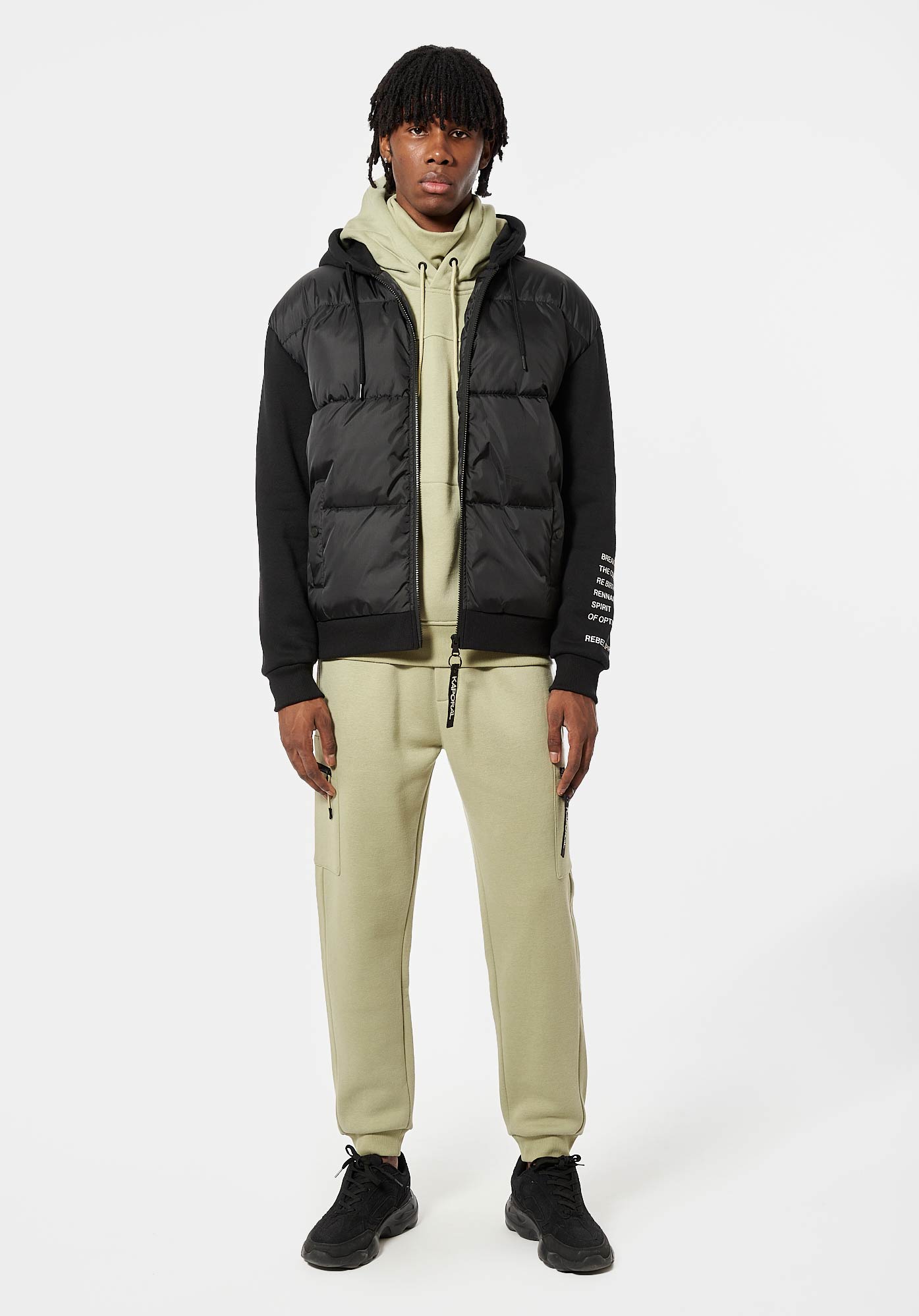 SIMBA  Sweat doudoune zippé noir Homme