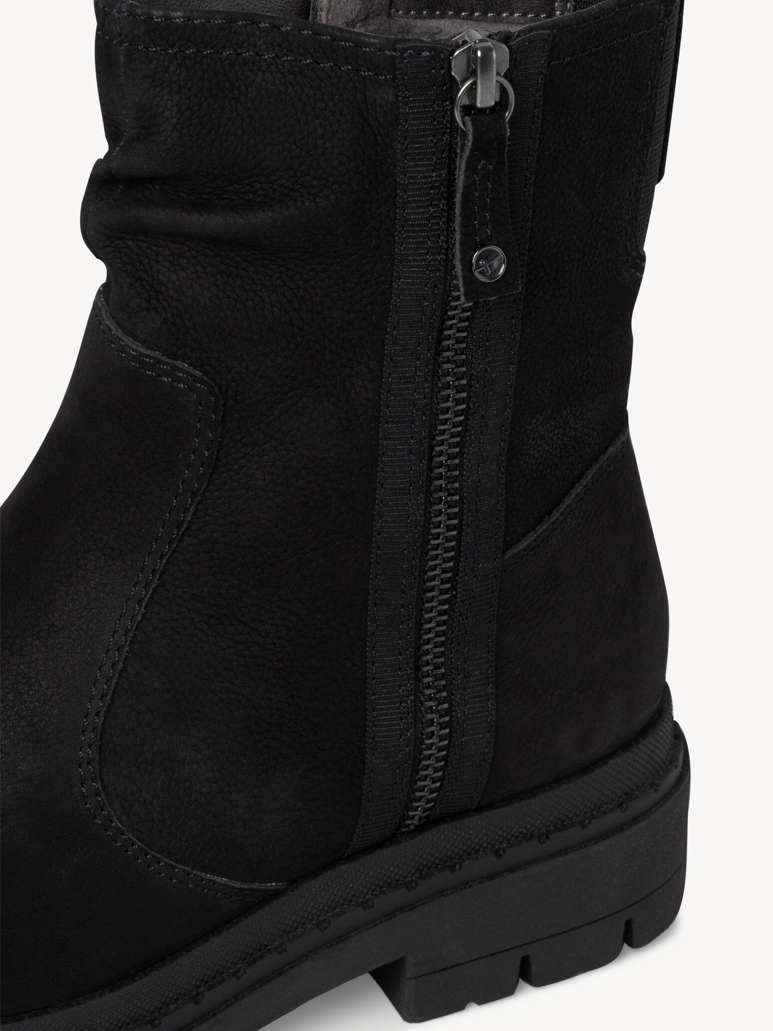 Bottine en cuir - noir