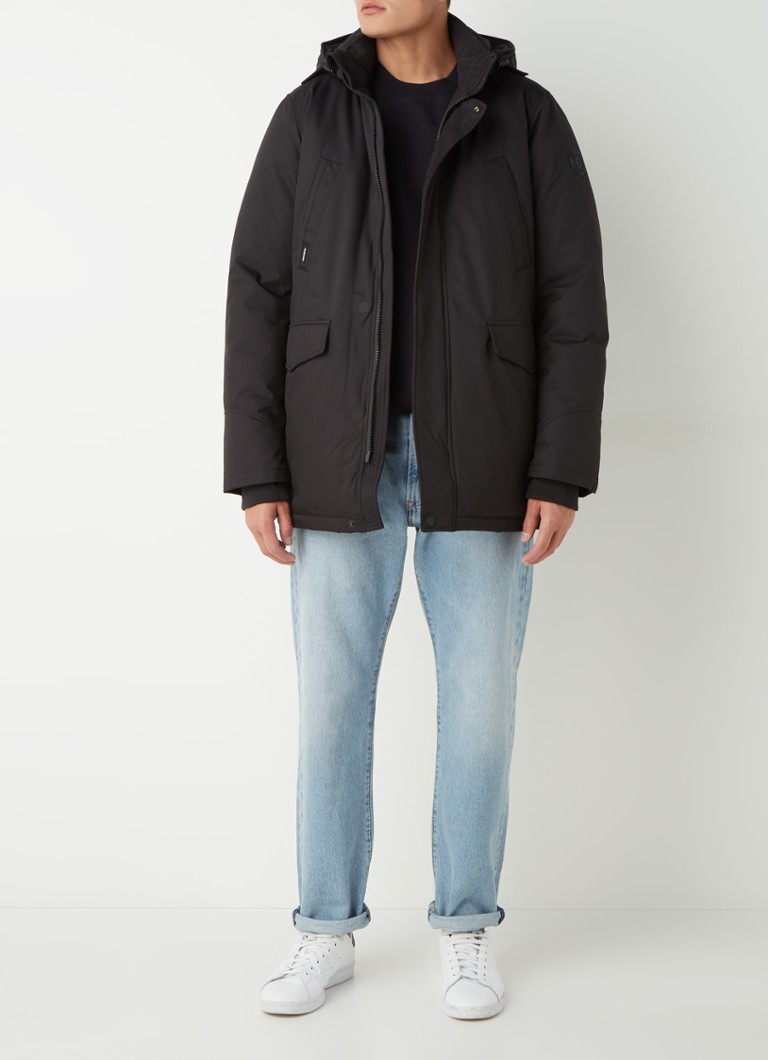 Parka trapuntato dell'aeronautica militare con cappuccio removibile.