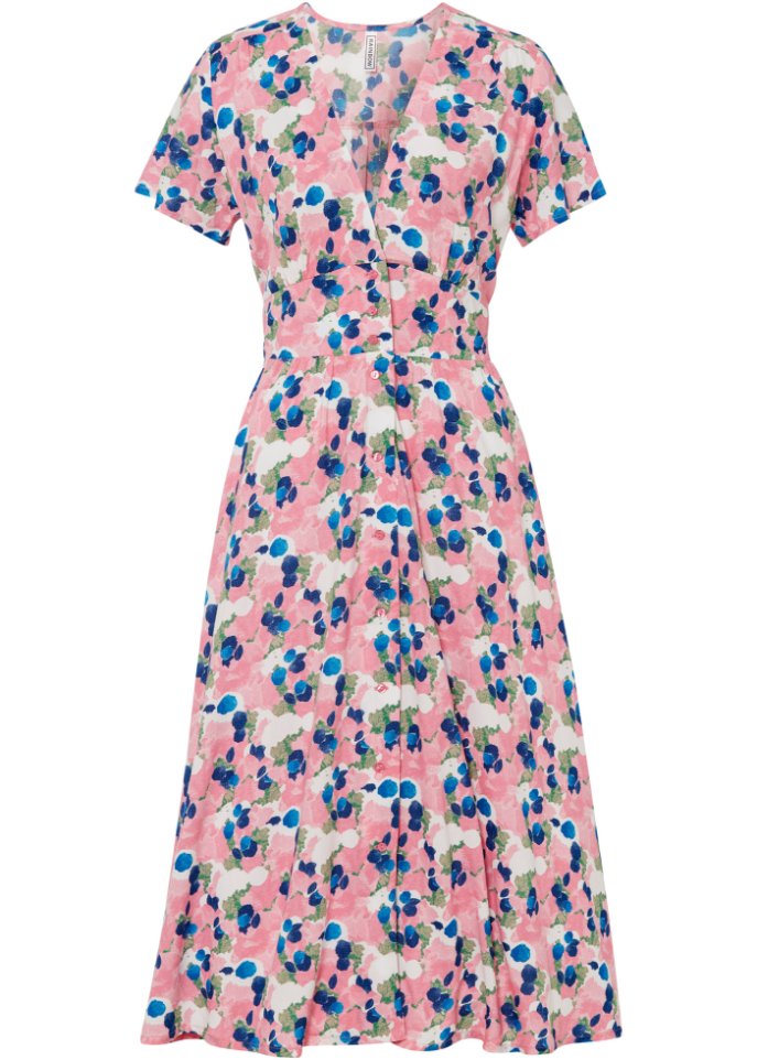 Midikleid mit V-Ausschnitt