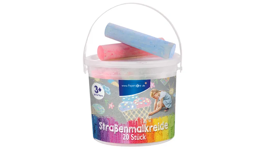 PAPERZONE  Straßenmalkreide 20er Eimer