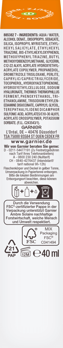 Sonnenfluid Gesicht super UV mit Hyaluronsäure, LSF 50+, 40 ml