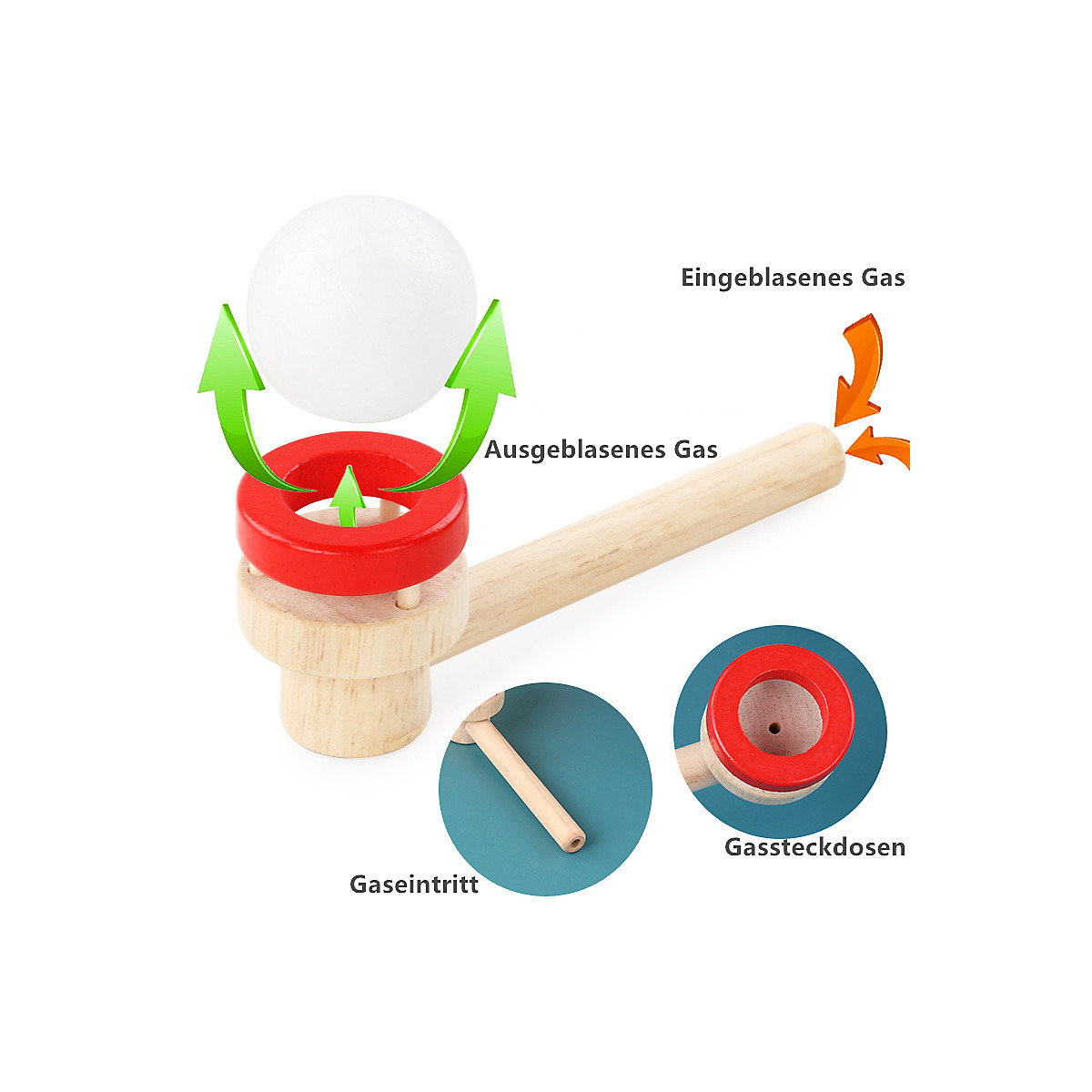 Aufblasbares Spielzeugset aus Holz für Kinder Eltern-Kind-Spielset zum Aufhängen für Kinder