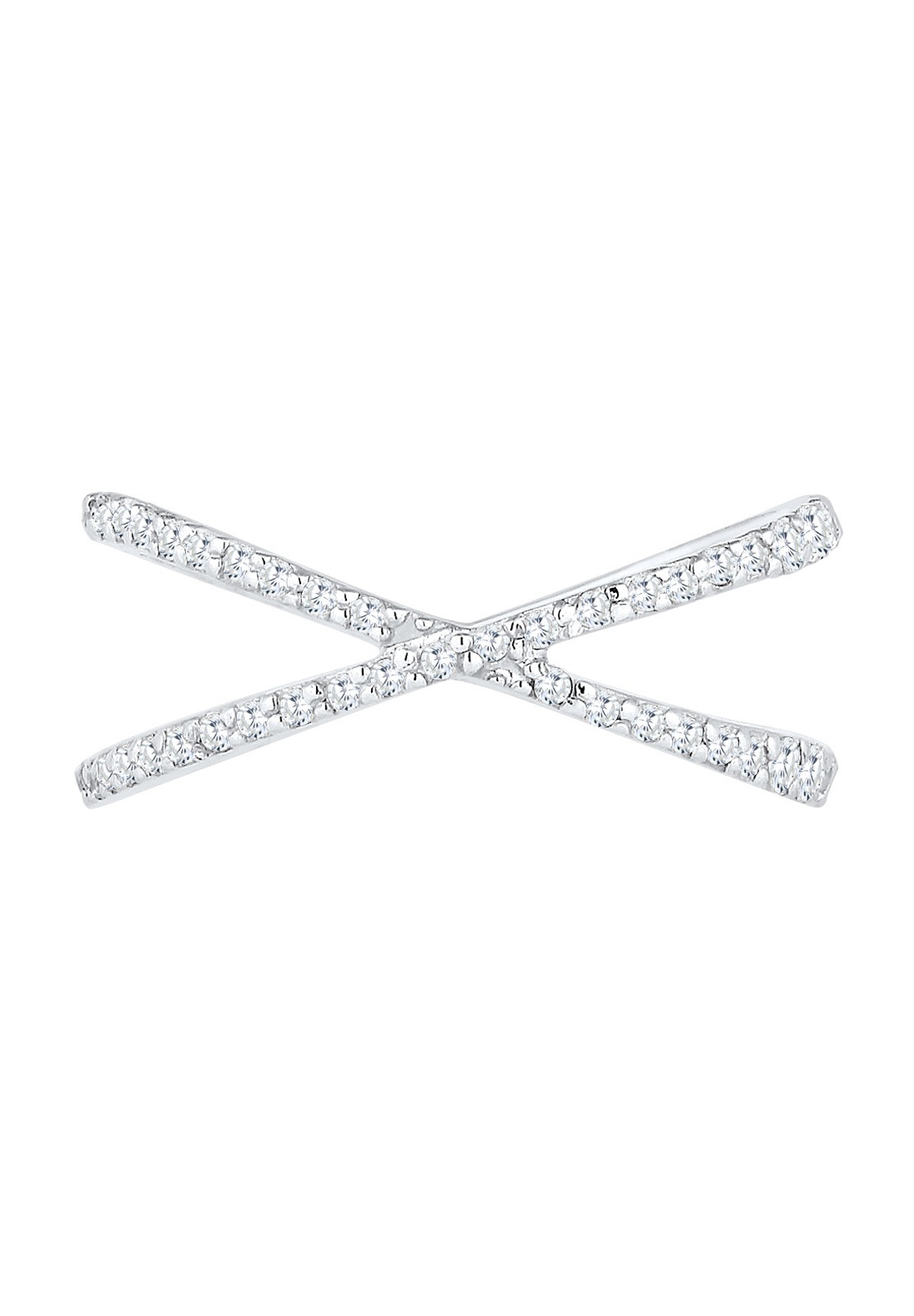 Ženska uhani Elli X Wrap s kubičnimi cirkonijevimi kristali iz sterling srebra 925