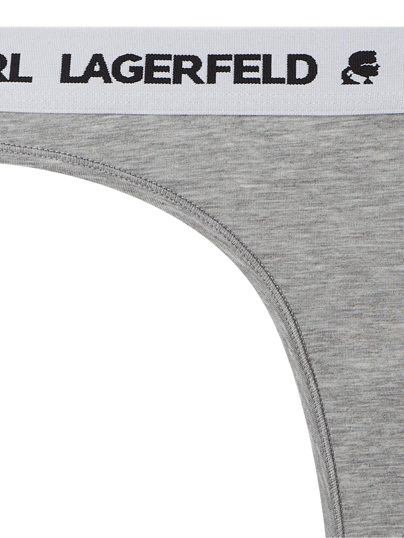 Tangaslip aus Lyocell in mittelgrau meliert
