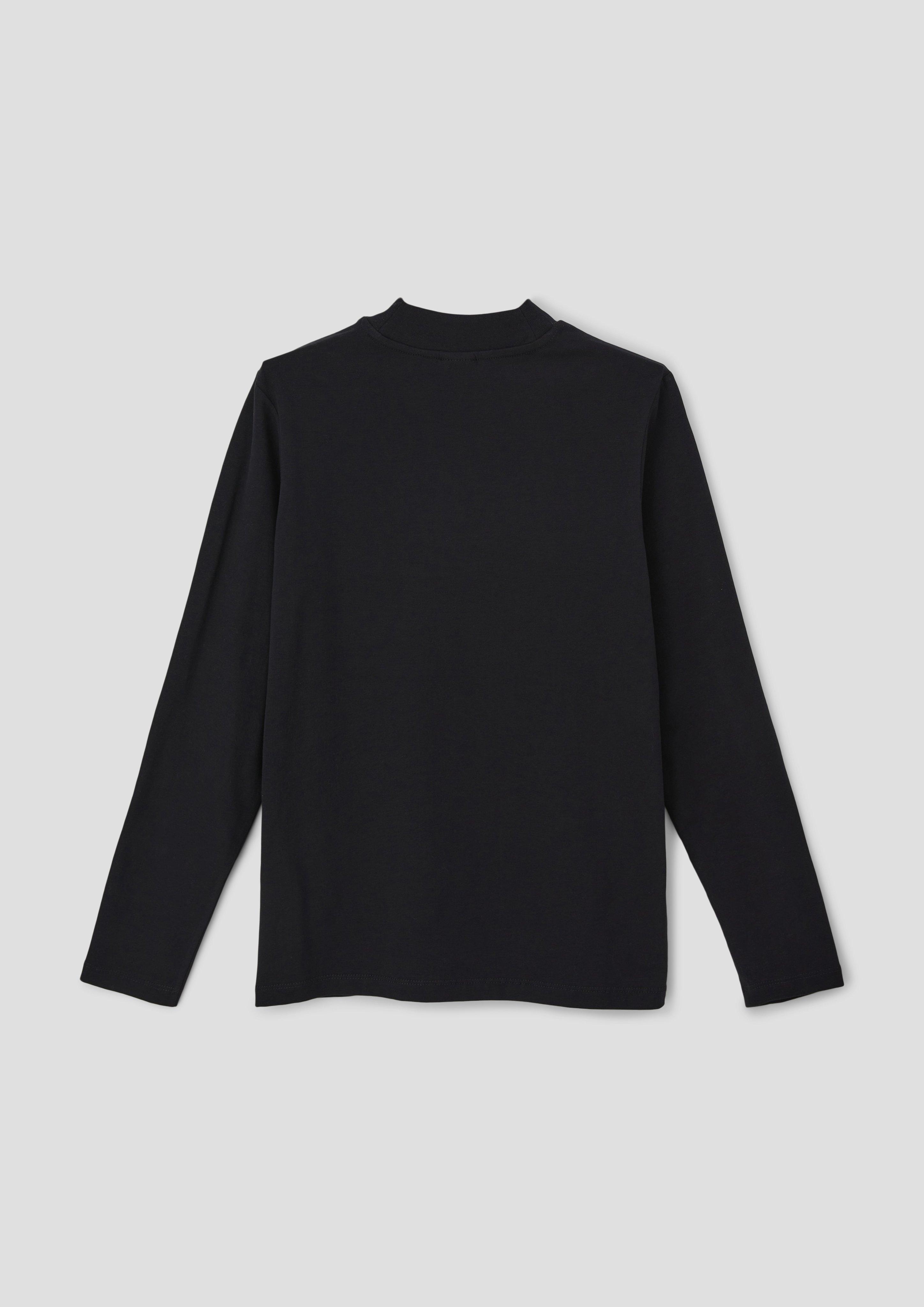 Longsleeve mit geripptem Stehkragen  2134083-9999