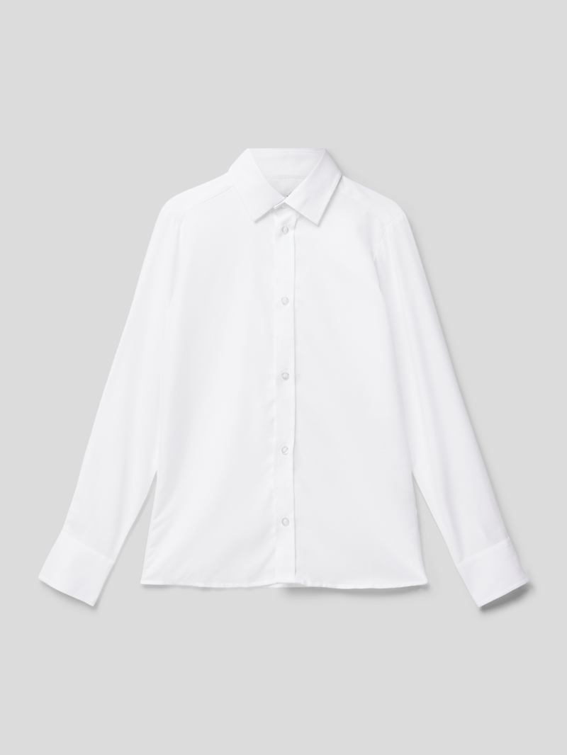 Slim Fit Hemd mit Kentkragen in weiß