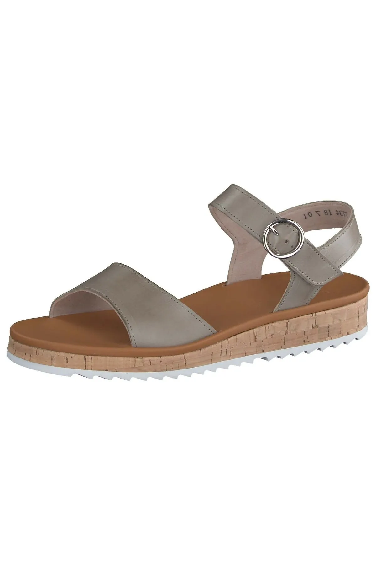 Paul Green  Sandalette - Khaki - Flacher Absatz