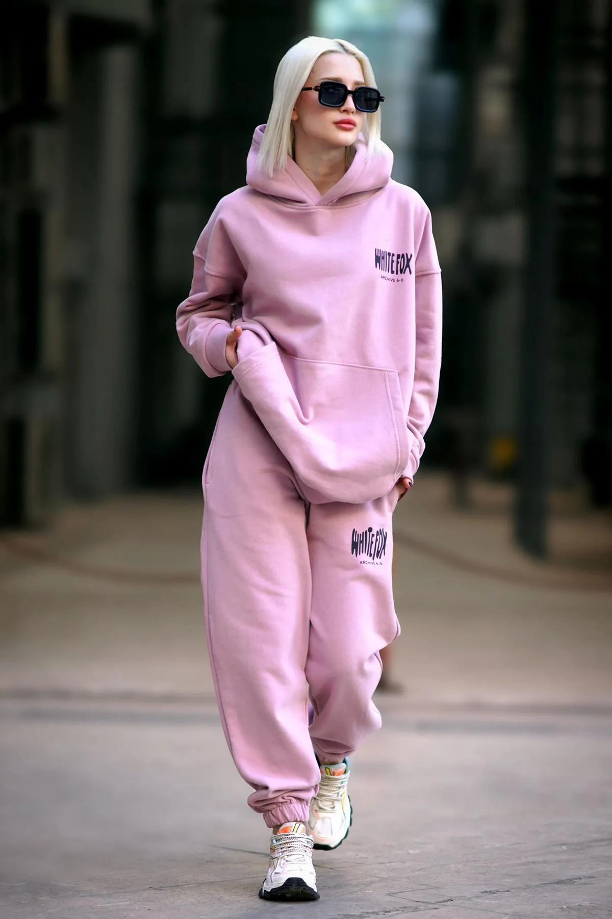Madmext  Trainingsanzug-Set mit Kapuze „Dried Rose“ für Damen MG1917