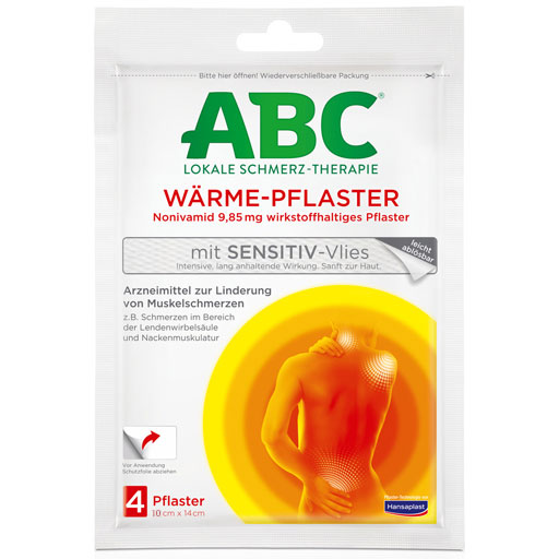 ABC Wärme-Pflaster mit Sensitiv-Vlies  4 St  Pflaster