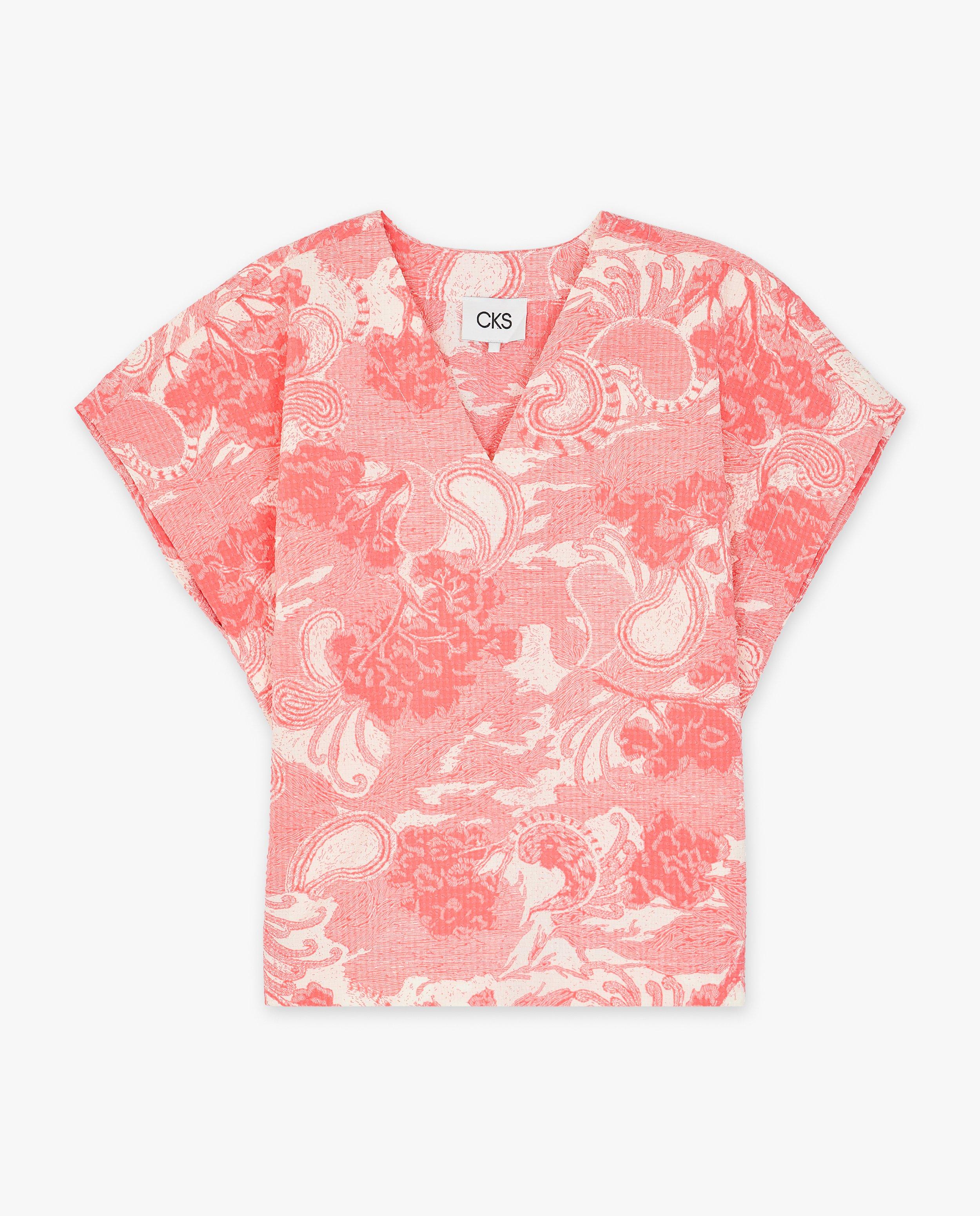 CKS Damblus med textur klarrosa