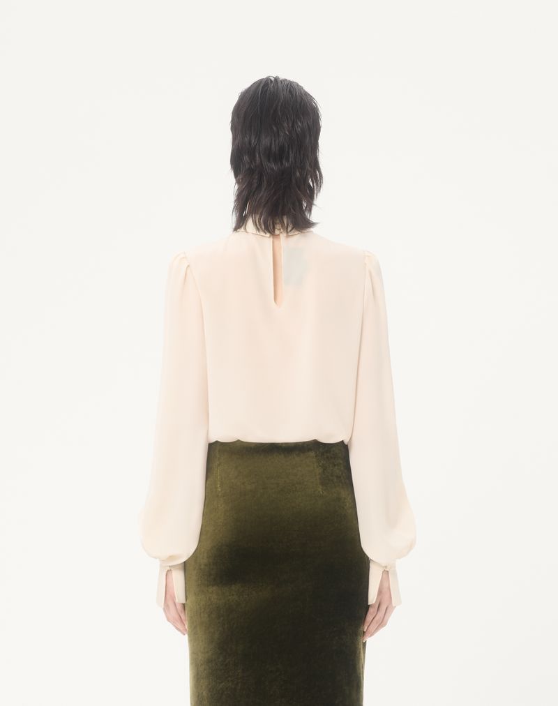 Top Crepe De Chine Bordado