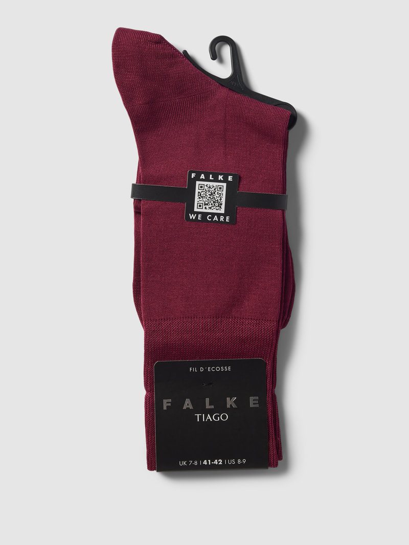 Socken mit Label-Print Modell 'Tiago' in pflaume