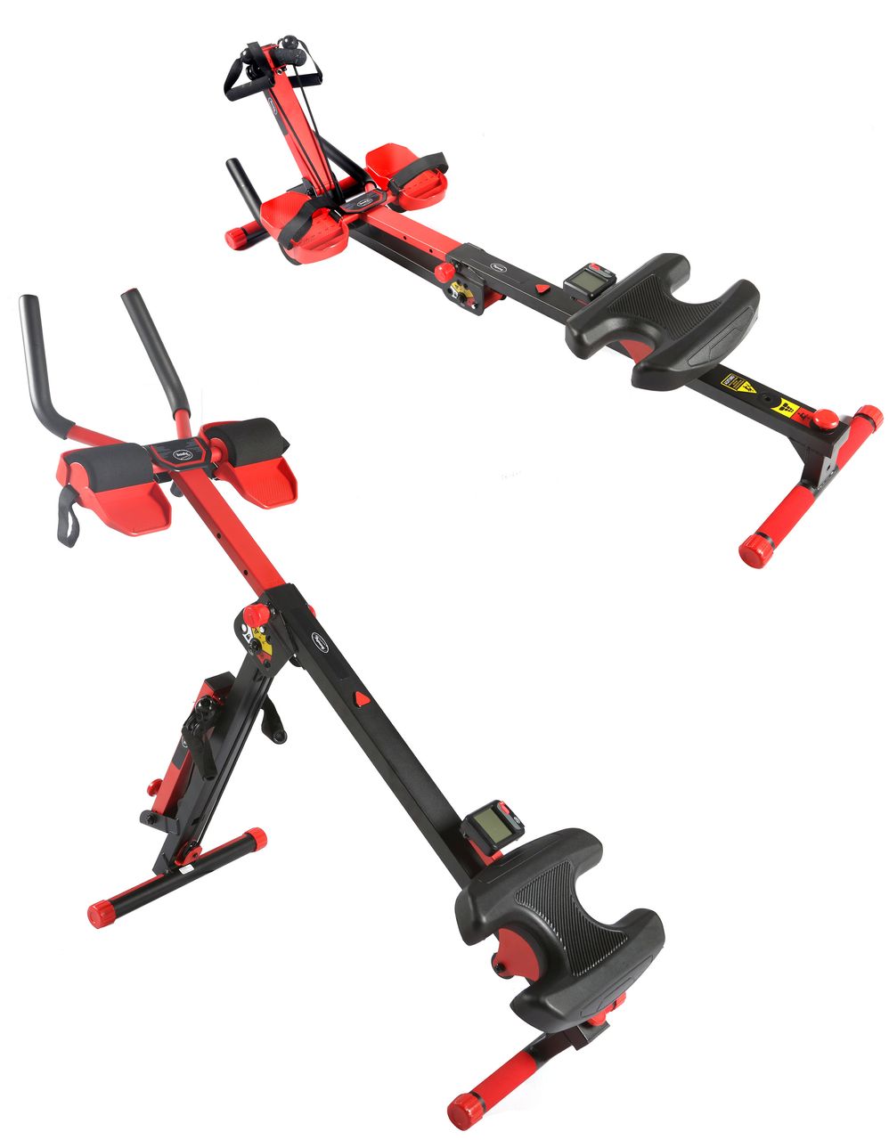 L.A. Sports Body Coach Multi-Fitnessgerät 3-in-1 Rudergerät Tube und AB Bauchmuskel-Trainer