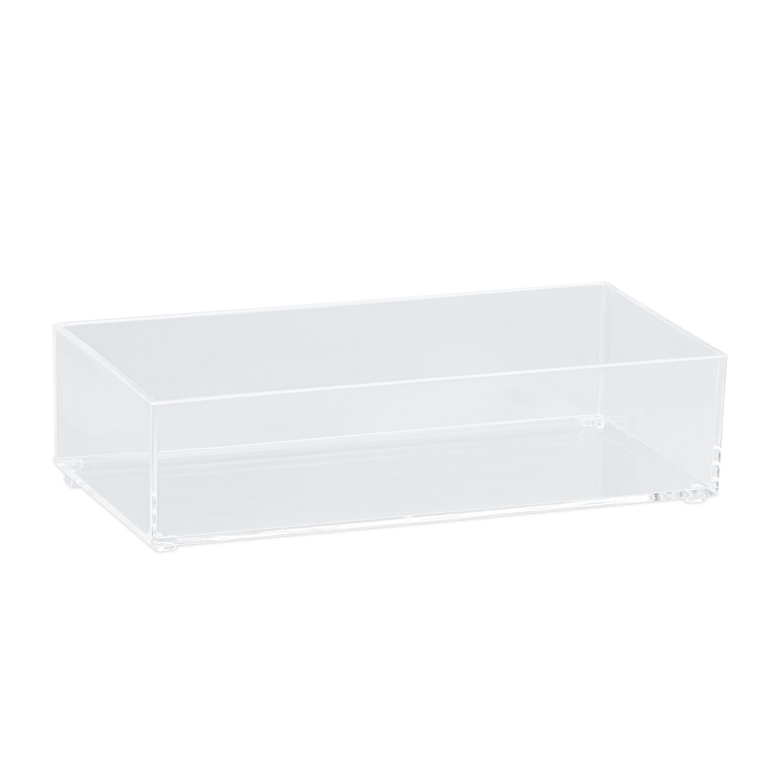 relaxdays Schubladeneinsatz Schubladen Organizer transparent