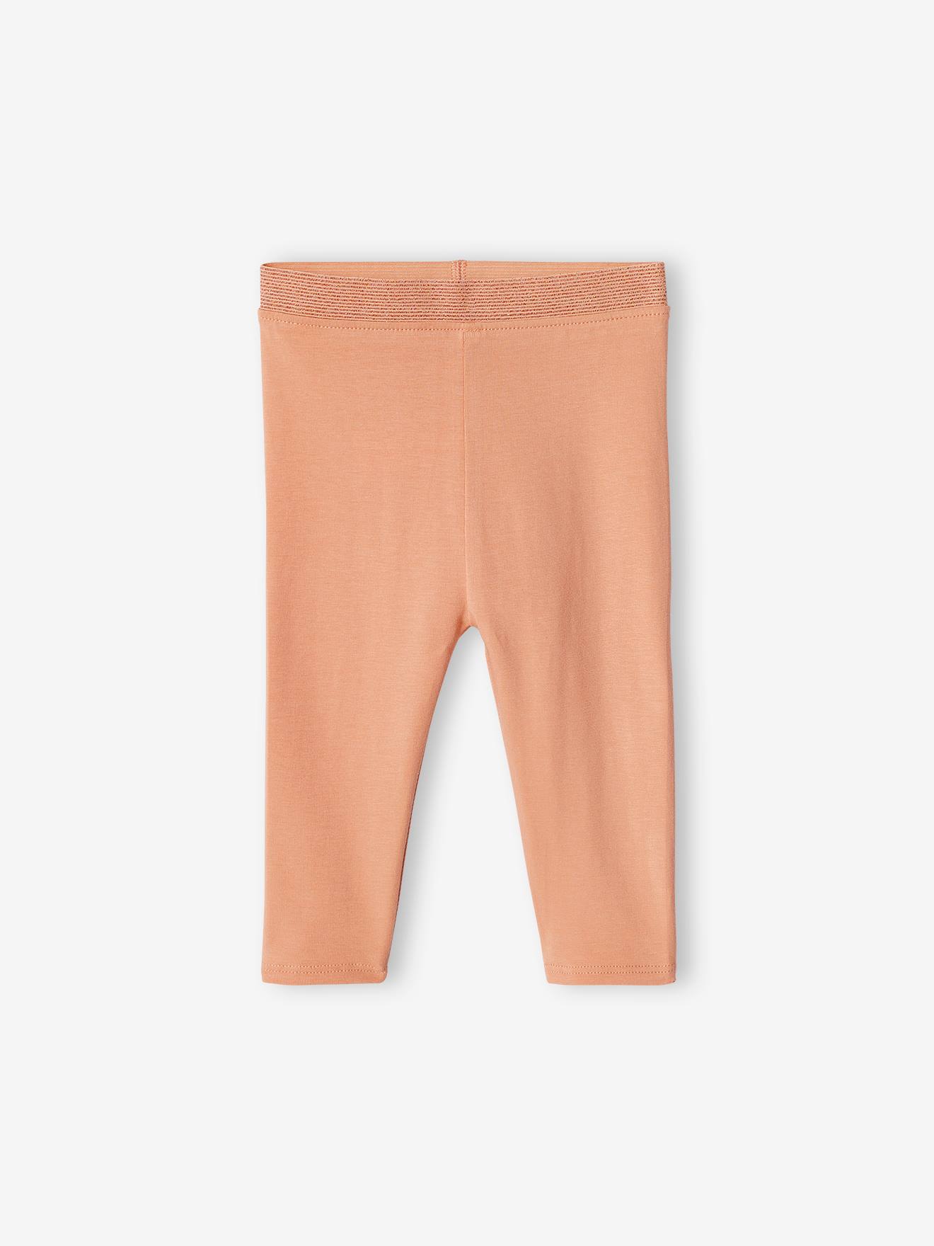 Legging bébé fille ceinture pailletée Oeko-Tex® vieux rose