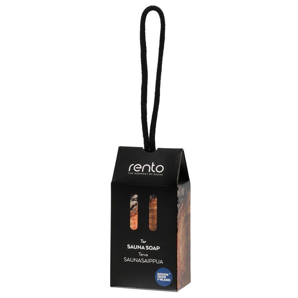 rento Feste Duschseife Rento Saunaseife 150 g, 1-tlg., mit Jute-Kordel aus Finnland.