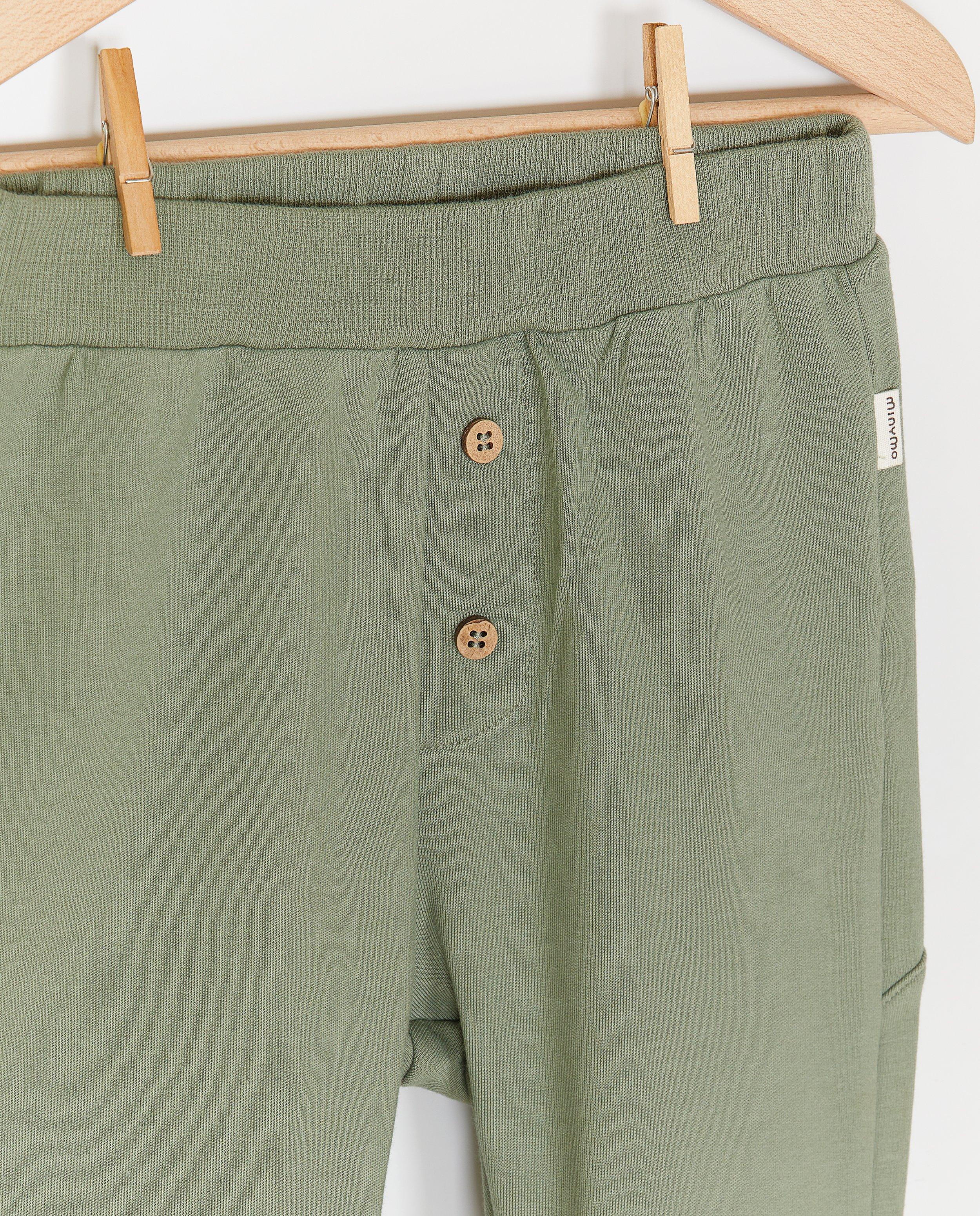 Pantaloni de trening Minymo cu imprimeu dinozaur kaki