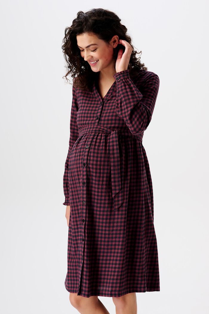 MATERNITY Stillkleid aus kariertem Flanell