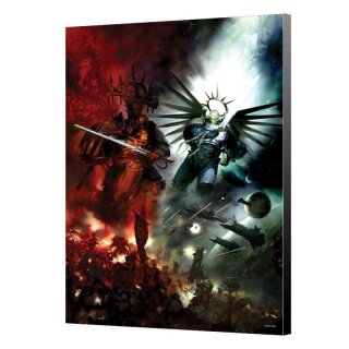 Warhammer 40K Wood Panel 36,6x50cm - Gulliman VS Abaddon