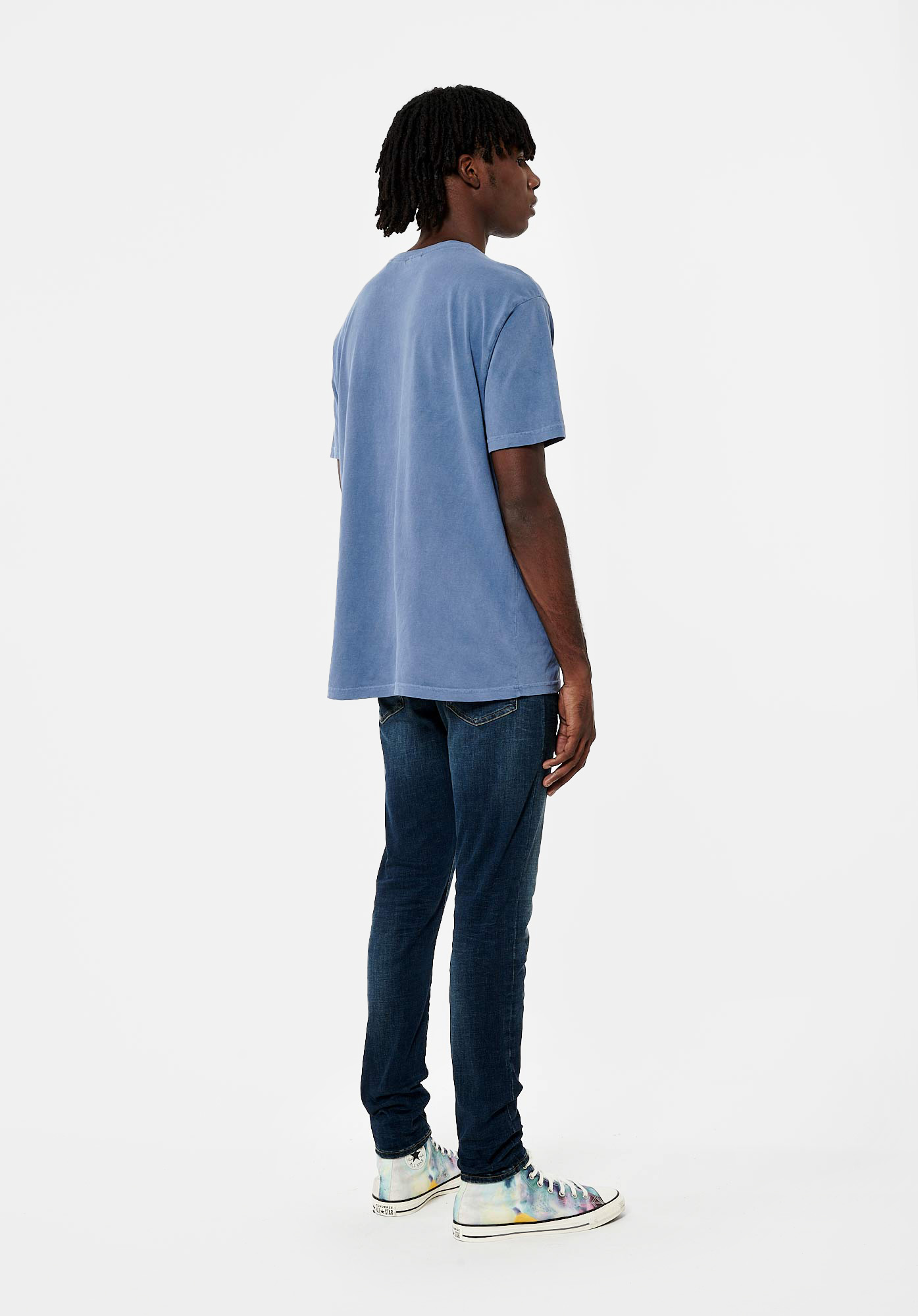 SAUL   T-shirt bleu Homme en 100% coton