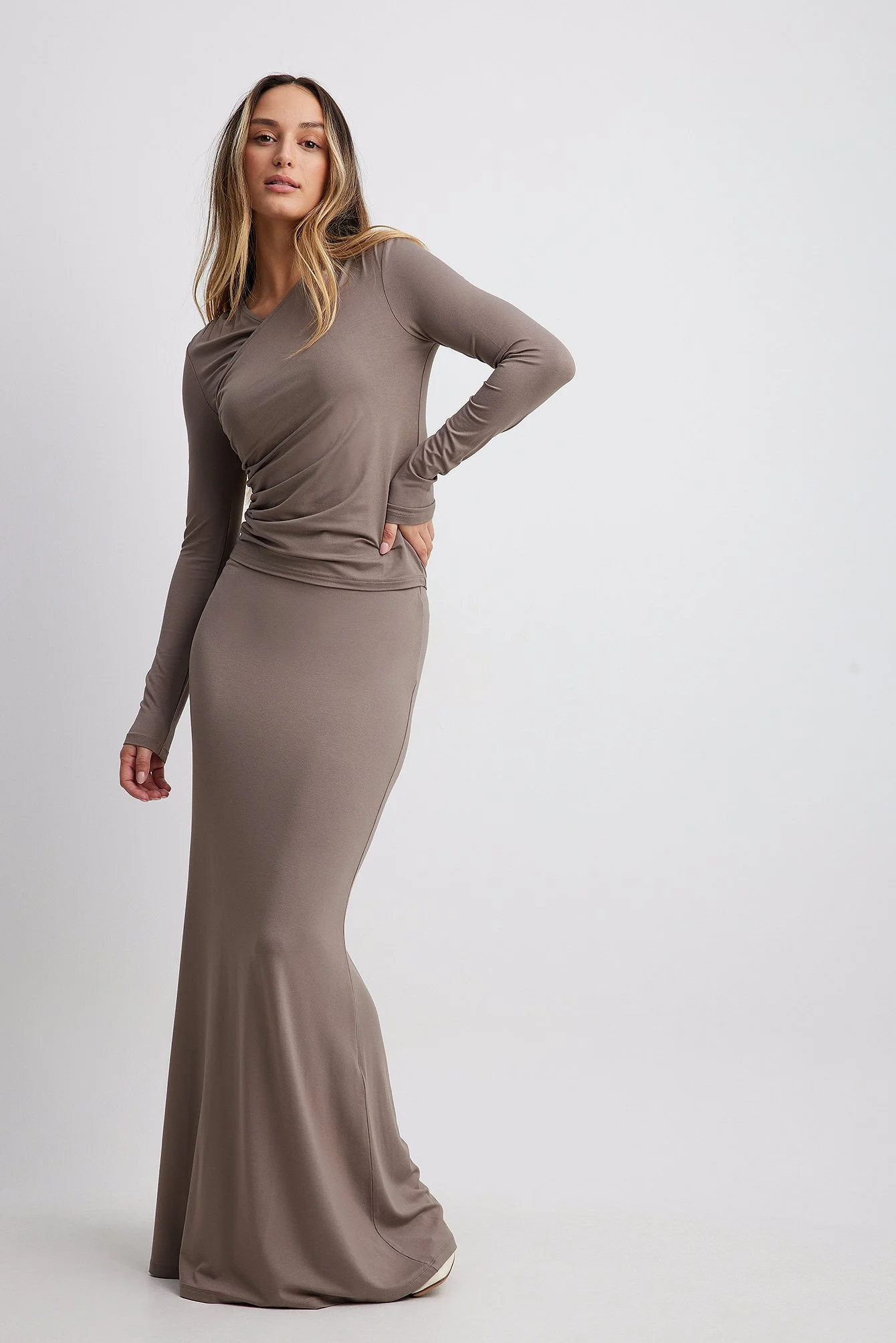 Soft Line Draped Top