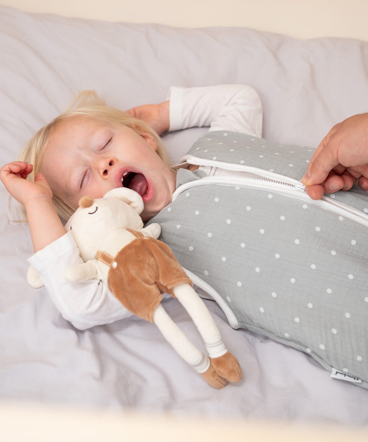 Musselin Schlafsack mit Beinen