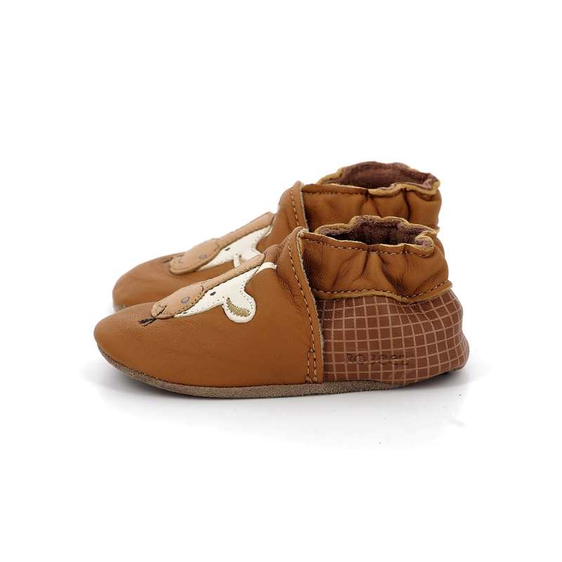 Chaussons cuir tannage vegetal Funny Cow