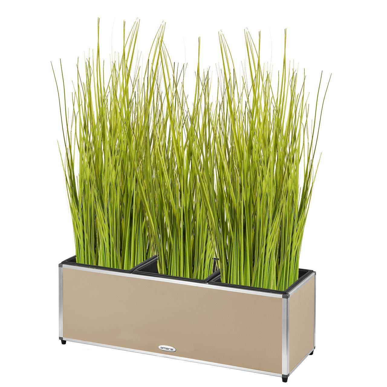 Weles AMARE Fiberglas Design Pflanzgefäß PUR 27,5 x 80,5 x 27,5 cm, beige
