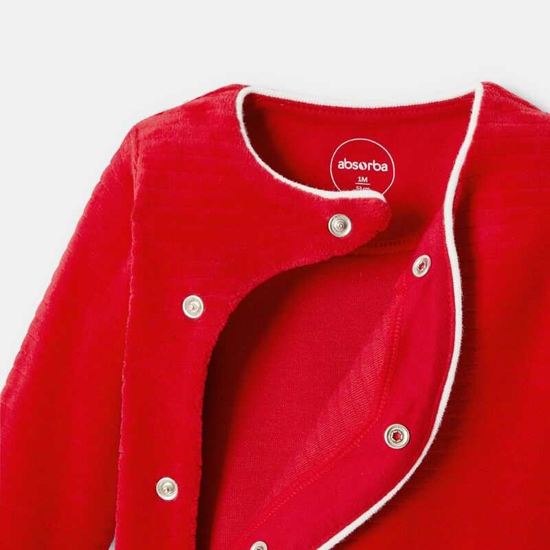 Dors-bien de Noël en velours rouge mixte Absorba