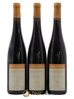 Coteaux du Loir Hommage à Louis Derré Domaine de Bellivière  2005 - Lot de 3 Bouteilles
