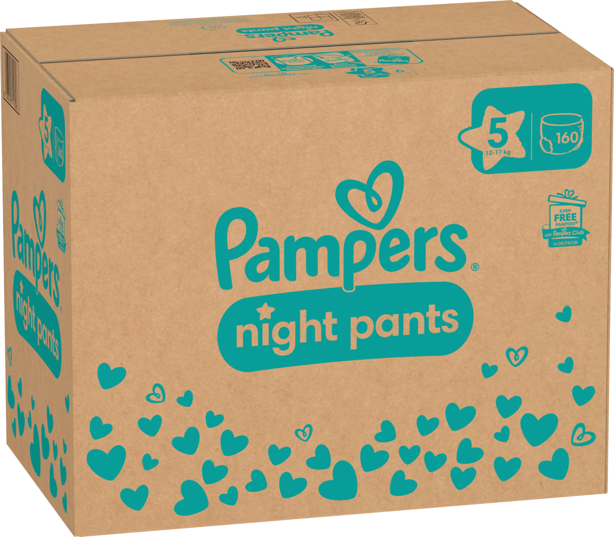 Baby Pants night Baby Pants Gr. 5 (12-17 kg), Monatsbox, 160 St