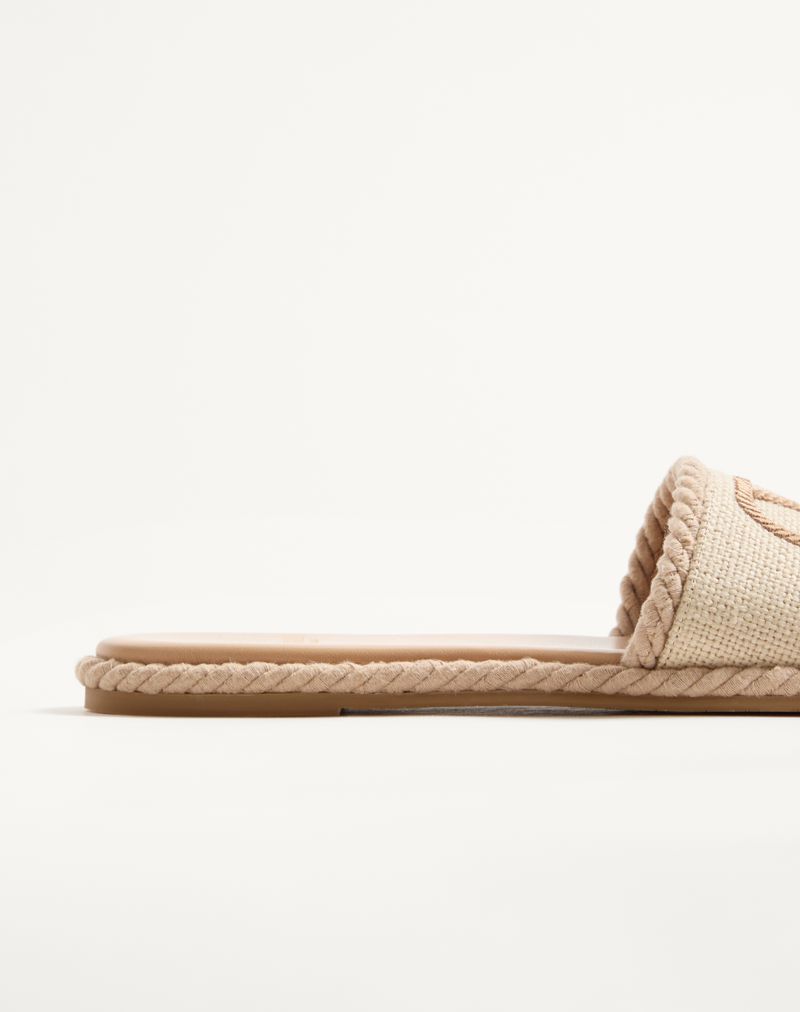 VLogo Torchon Slide Sandal I Linned Canvas