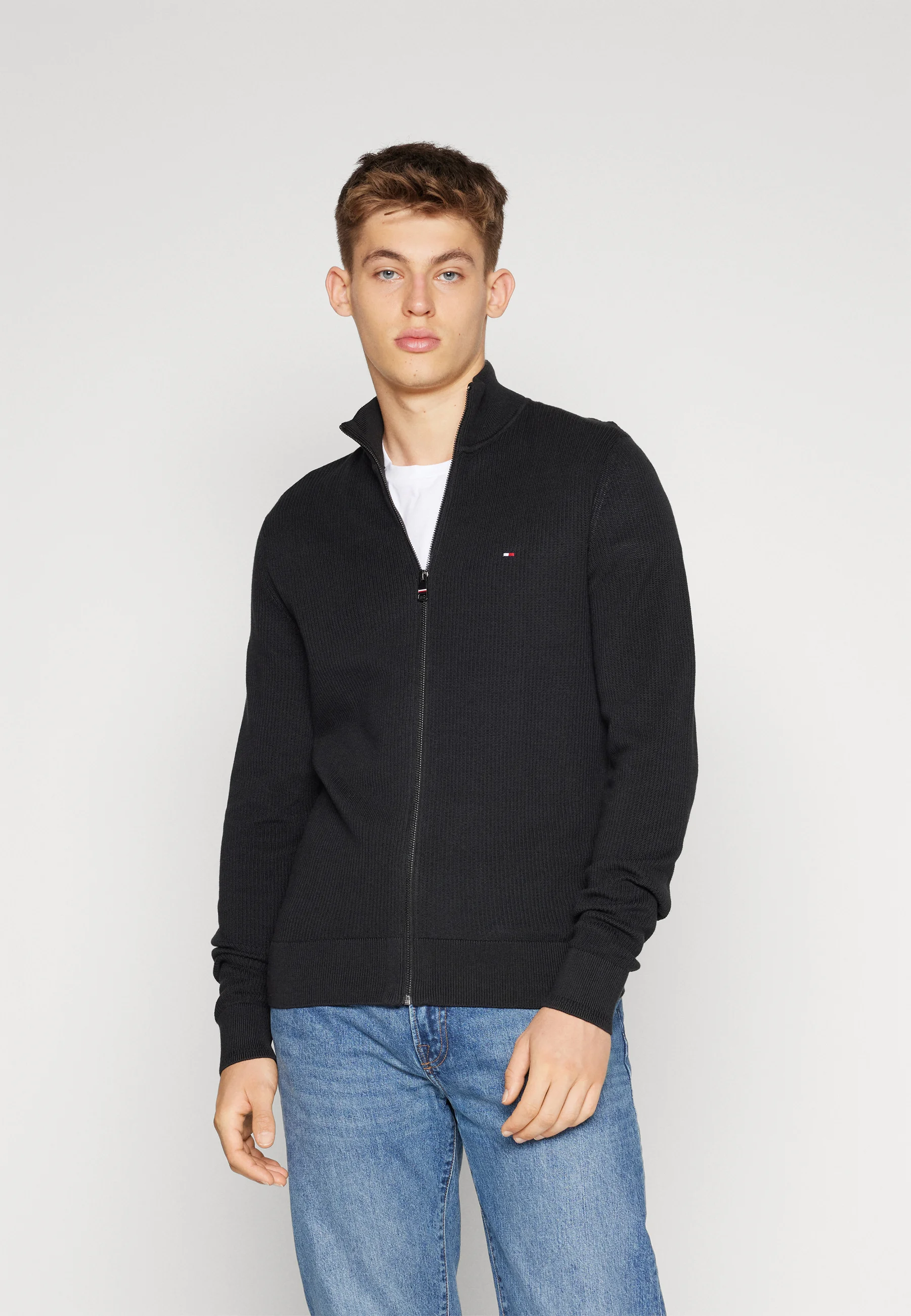 Tommy Hilfiger Cárdigan con cremallera y estructura de cadena