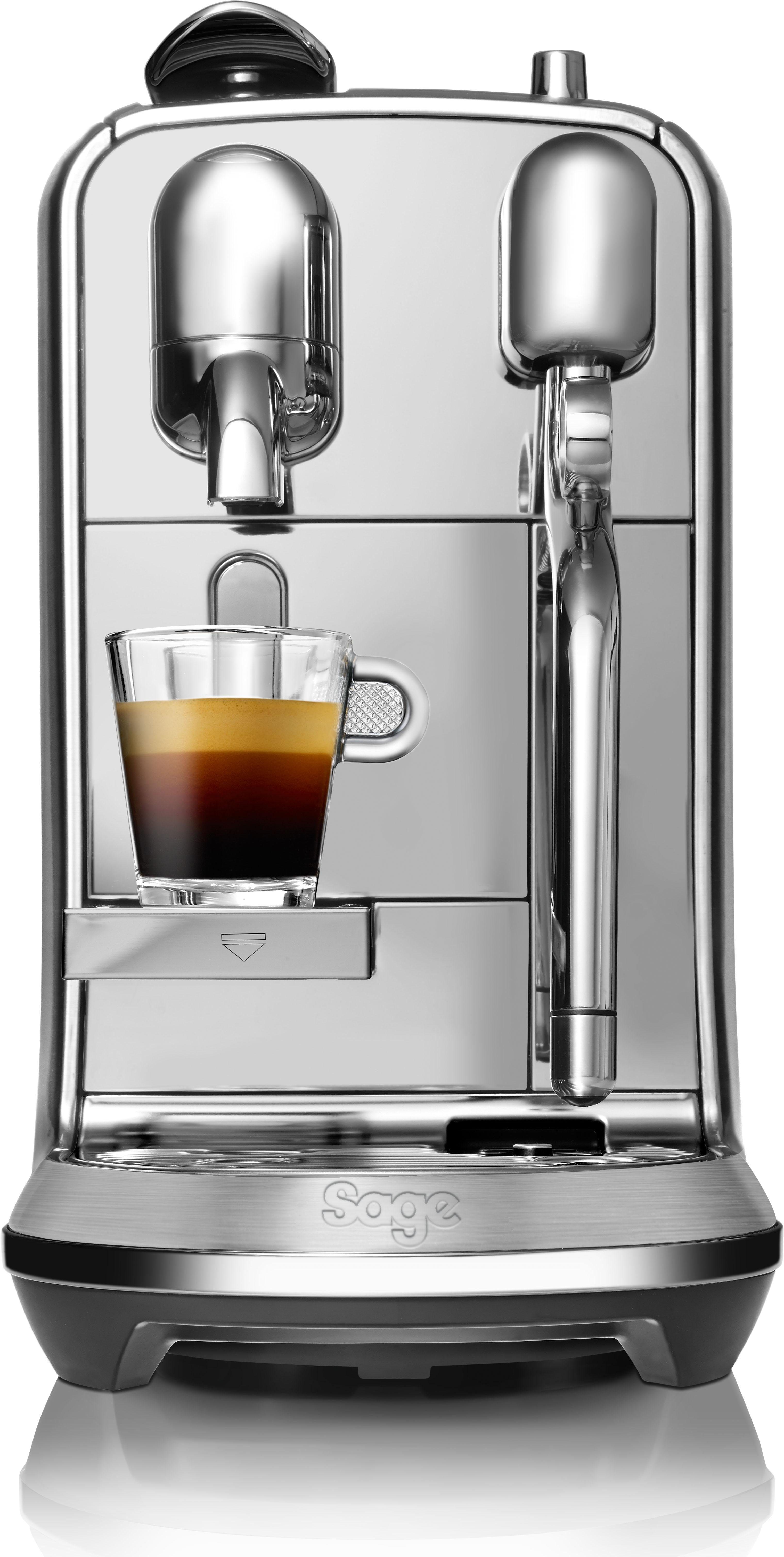 Nespresso Kapselmaschine Creatista Plus SNE800 mit Edelstahl-Milchkanne, inkl. Willkommenspaket mit 14 Kapseln