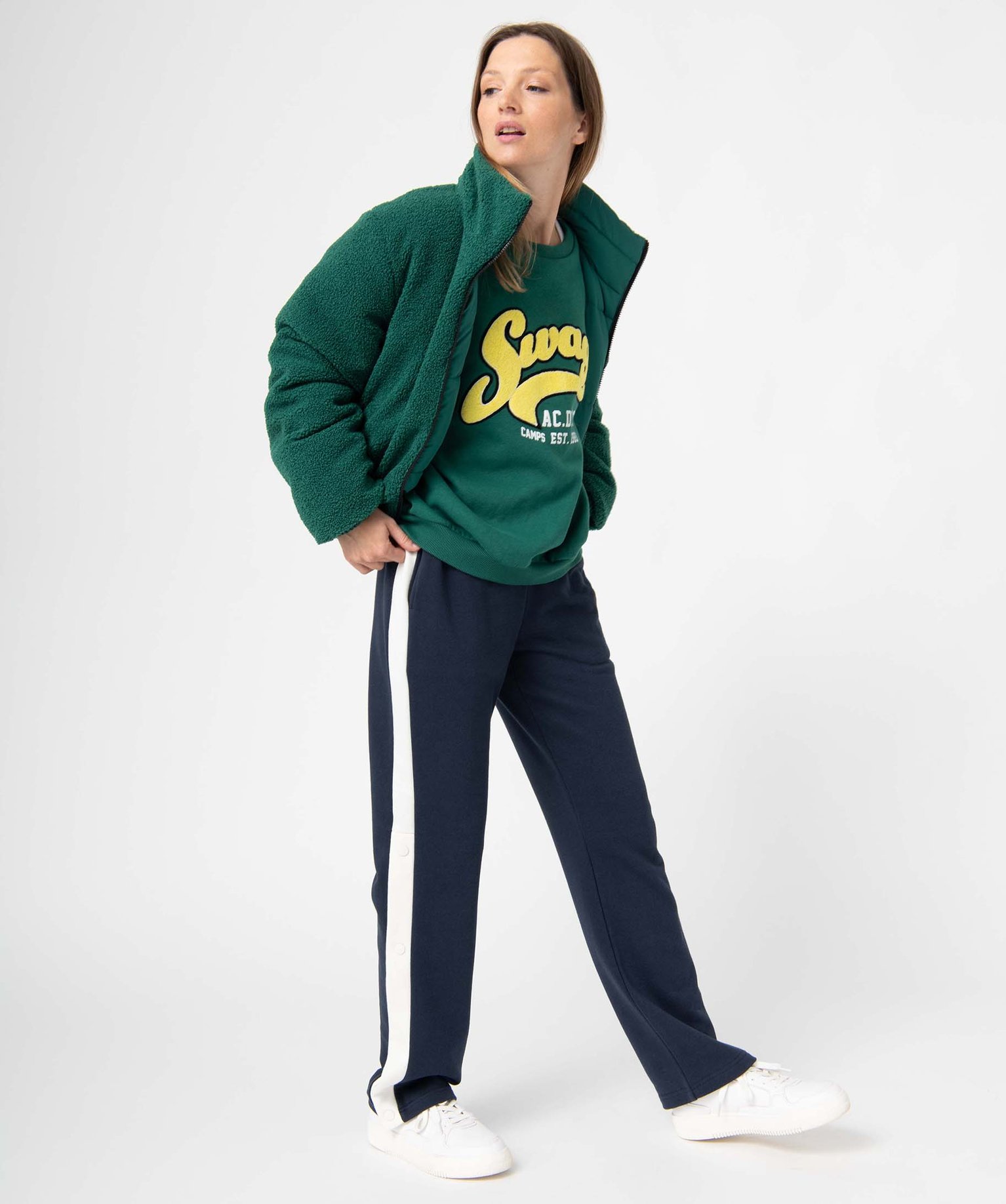 Blouson femme réversible - Camps United vert | GEMO