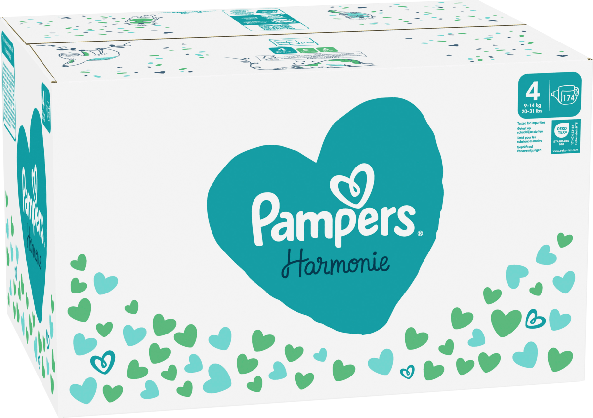 Windeln Harmonie Gr.4 Maxi (9-14 kg), Monatsbox, 174 St