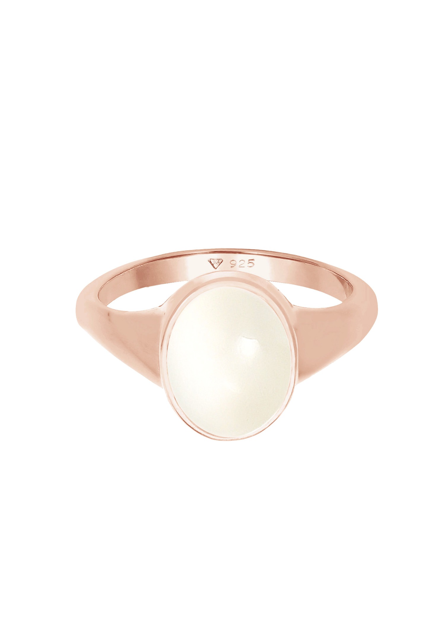Colgante Elli para mujer con piedra lunar en plata de ley 925 chapada en oro.