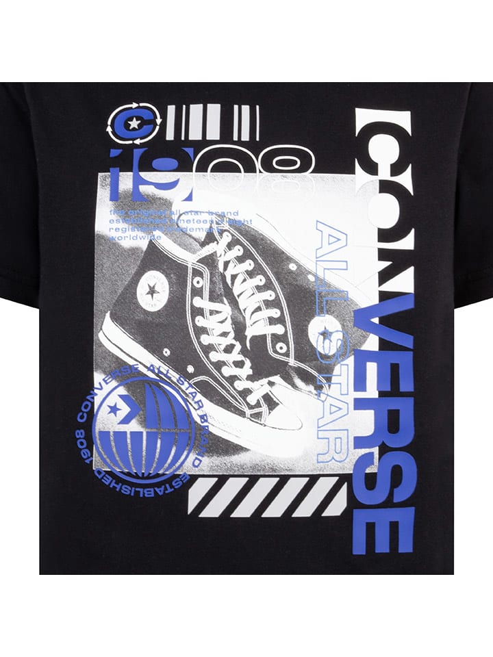 Converse Shirt in Schwarz/ Blau günstig kaufen