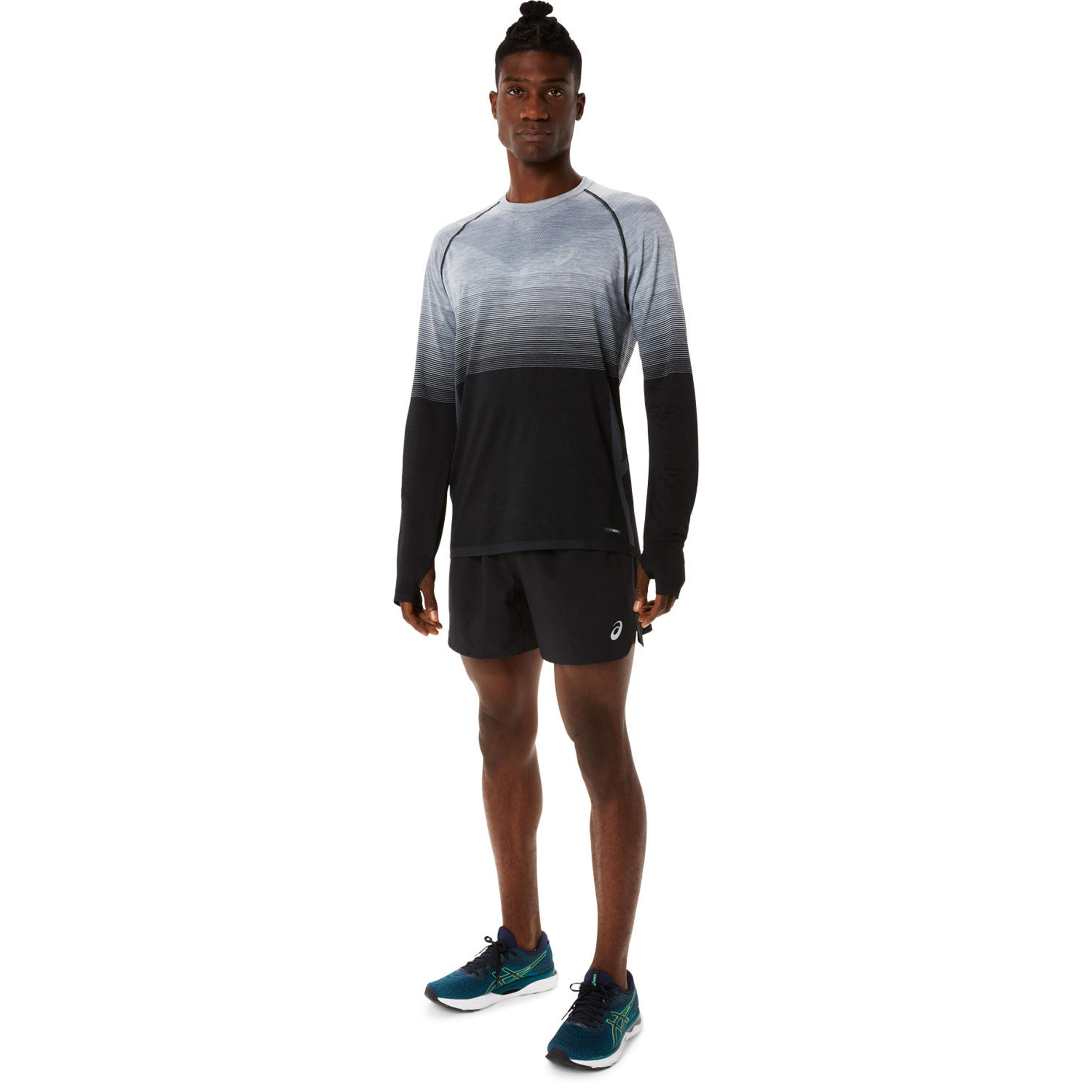 Seamless Lauftop Herren - Schwarz, Grau
